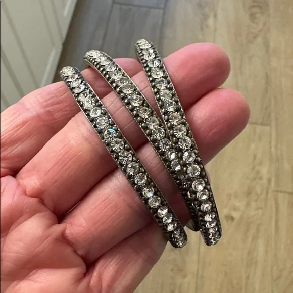 Silver Multi-Style Stackable Bangle Sets - Picture 3 of 10